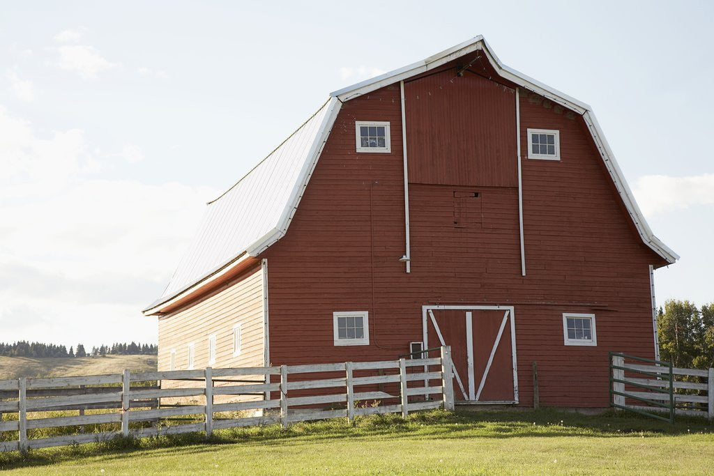 Detail of Barn in rural landscape by Corbis