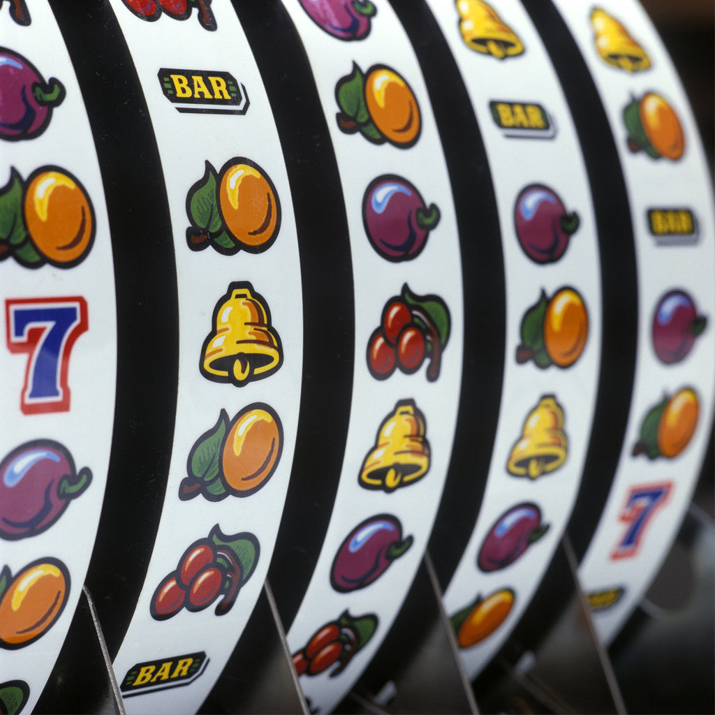 Detail of Close-Up Detail Of Slot Machine Wheels by Corbis