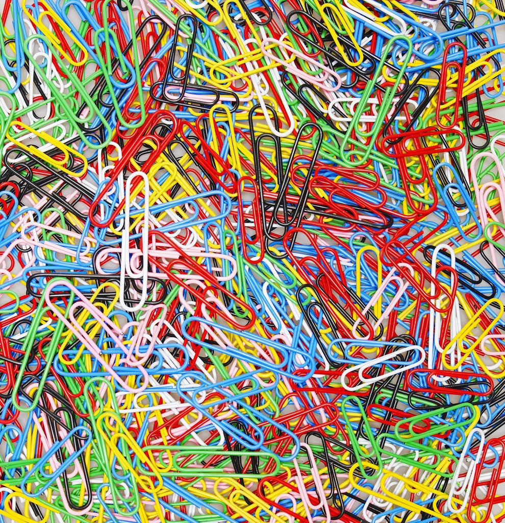 Detail of Colorful Paper Clips by Corbis