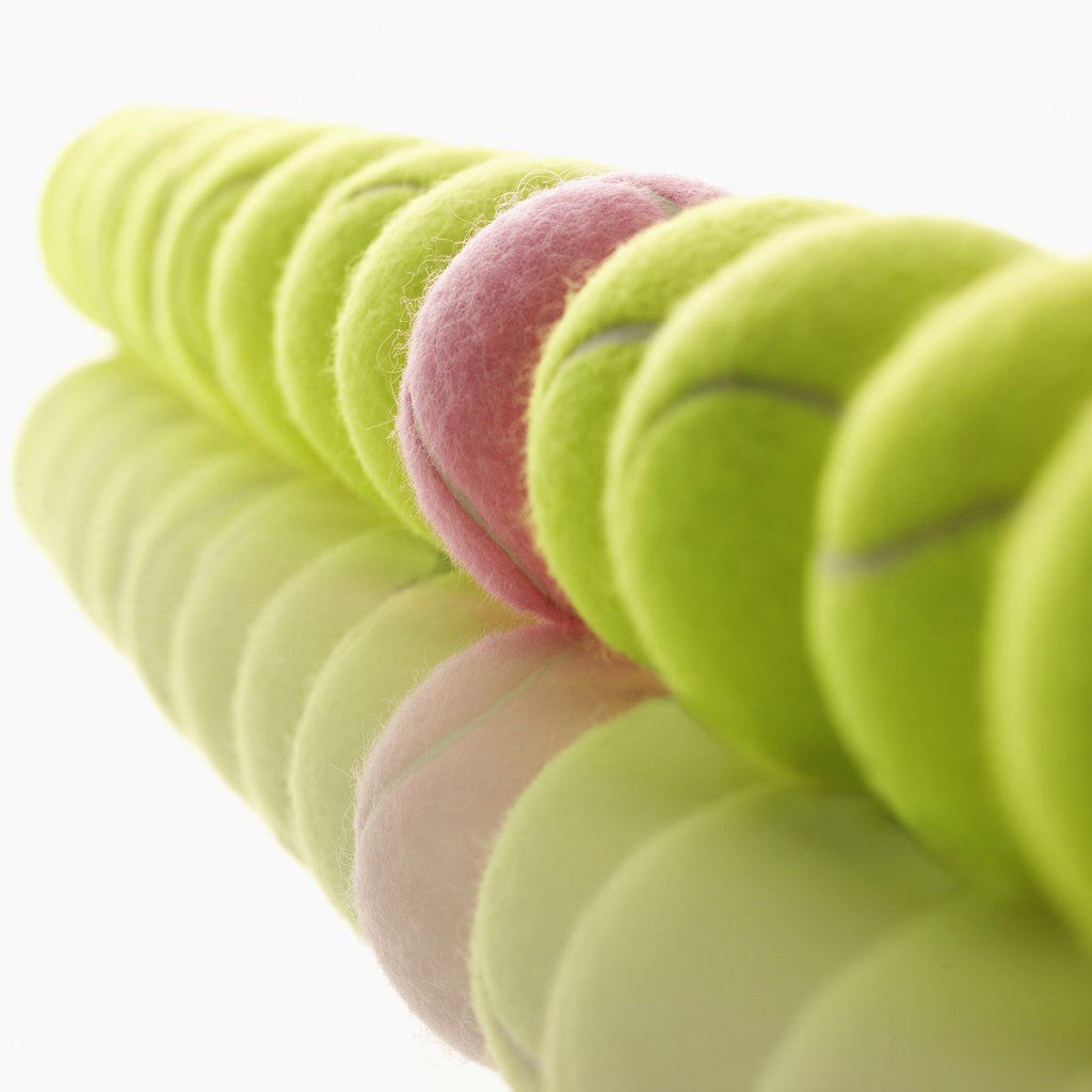Detail of Yellow and Pink Tennis Balls by Corbis