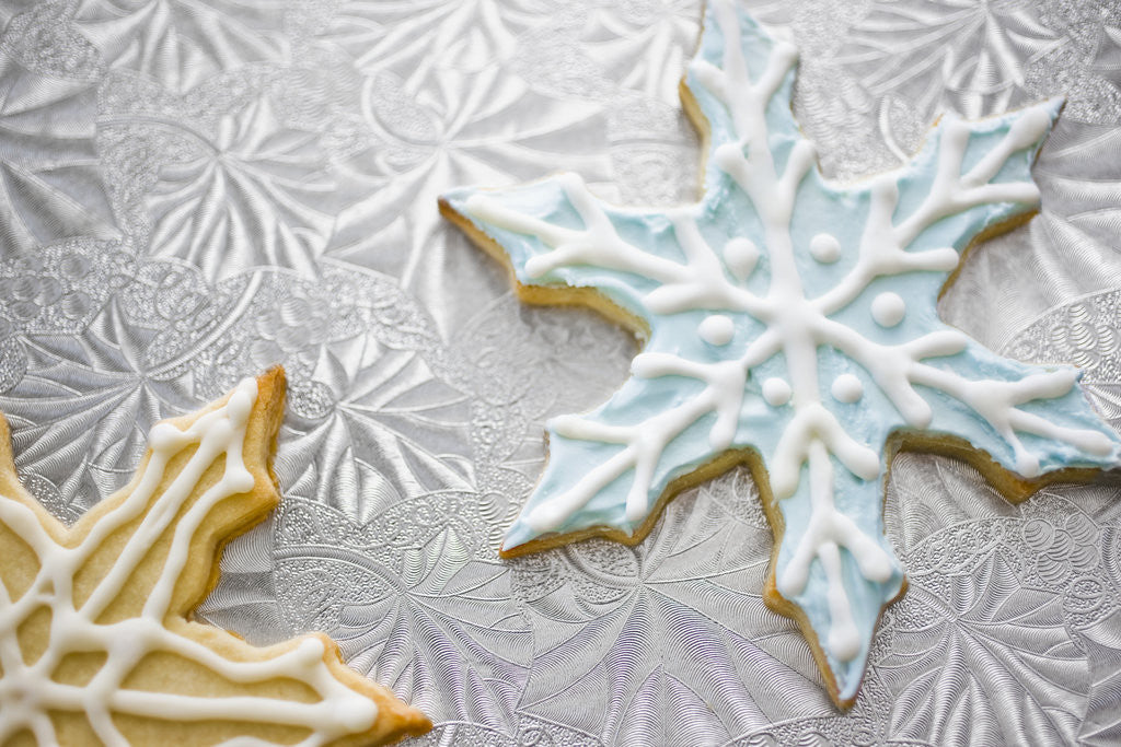 Detail of Snowflake Cookies by Corbis