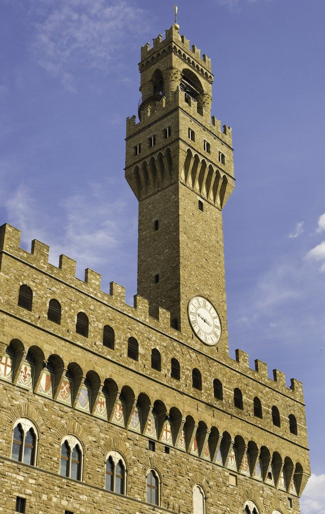 Detail of Arnolfo Tower at Palazzo Vecchio by Corbis