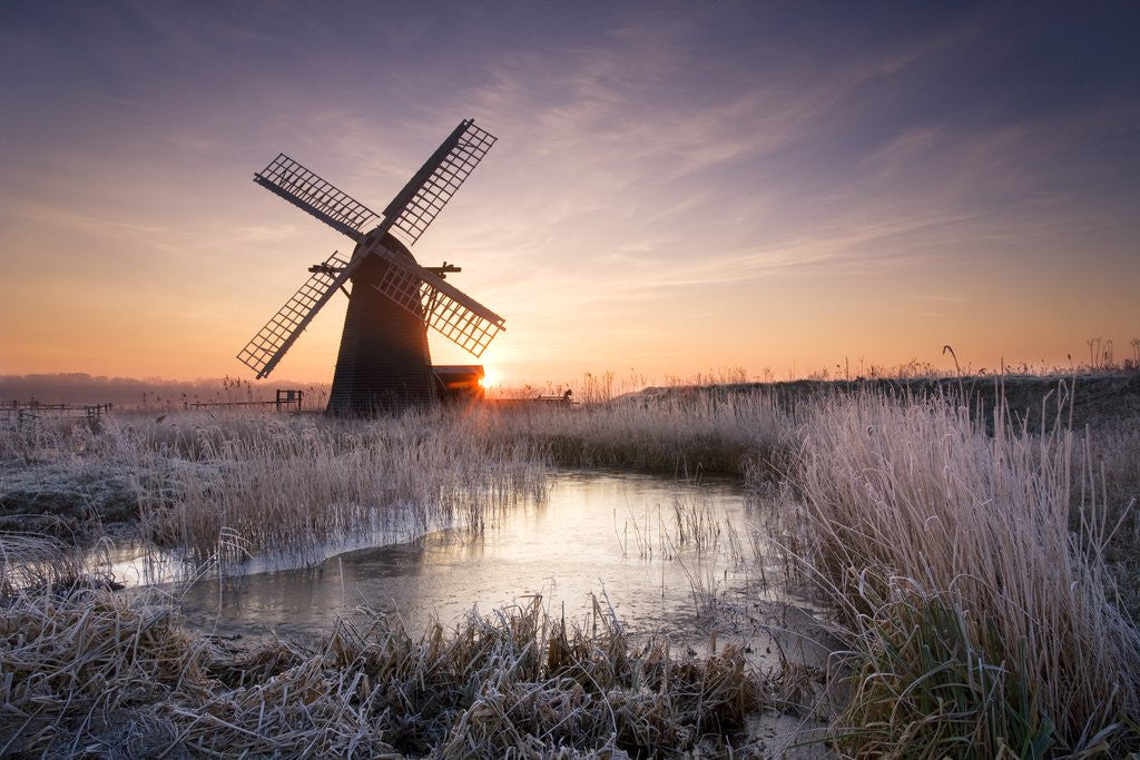 Detail of Herringfleet Windmill at Sunrise by Corbis