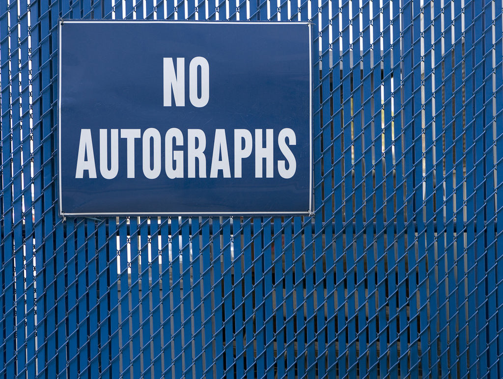 Detail of Sign on Chain-link Fence by Corbis