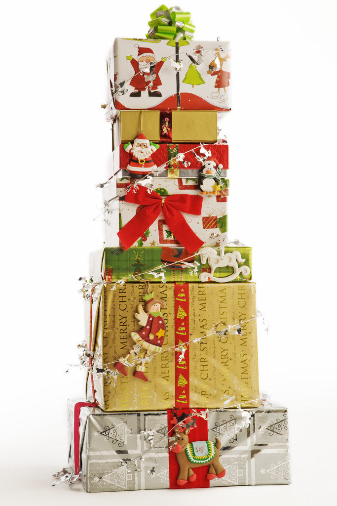 Detail of Stack of Gifts by Corbis