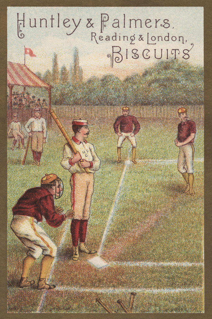 Detail of Old Fashioned Baseball Game Illustration by Corbis