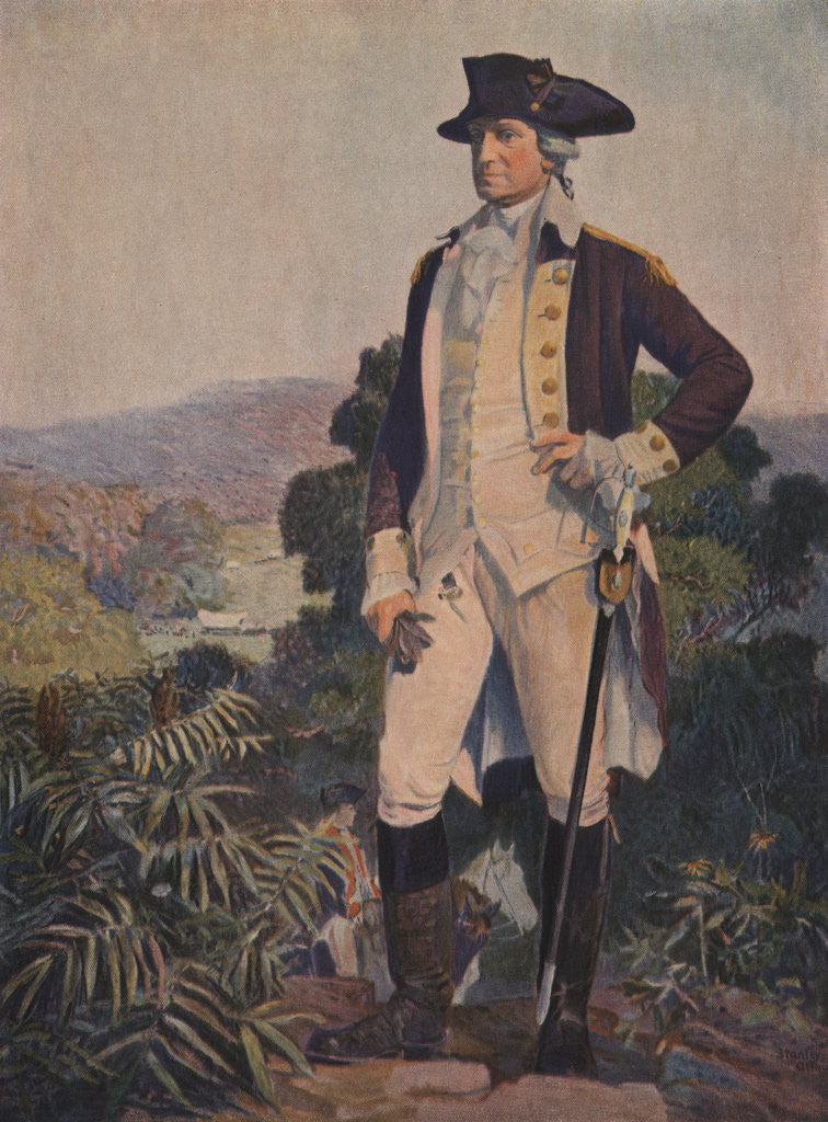 Detail of Illustration of George Washington by Stanley Arthurs