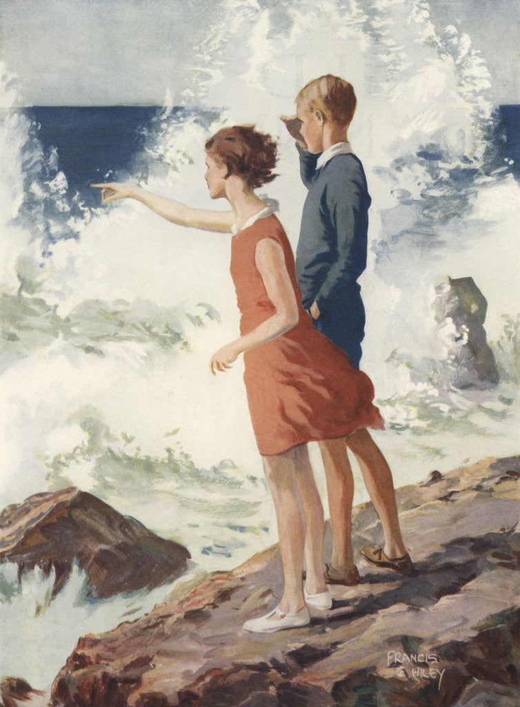 Detail of A Rough Sea by Francis E. Hiley