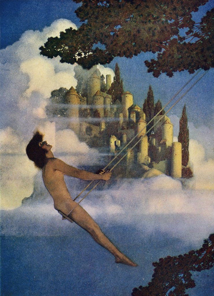 Detail of The Dinky Bird by Maxfield Parrish