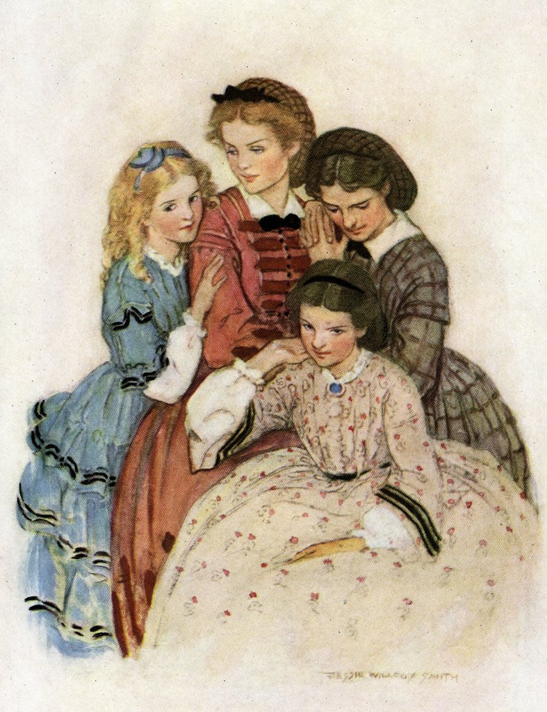 Detail of Meg, Jo, Beth and Amy by Jessie Willcox Smith