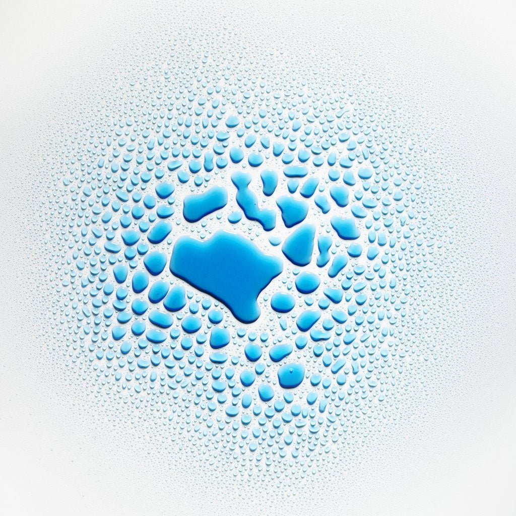 Detail of Aqua Water Drops by Corbis