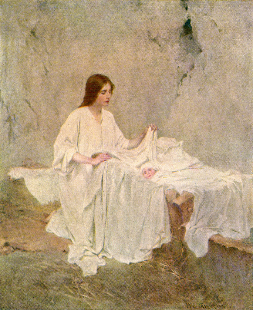 Detail of Illustration of the Nativity by W.L. Taylor