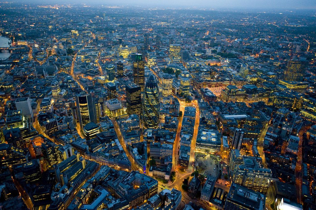 Detail of Aerial View of City of London by Corbis