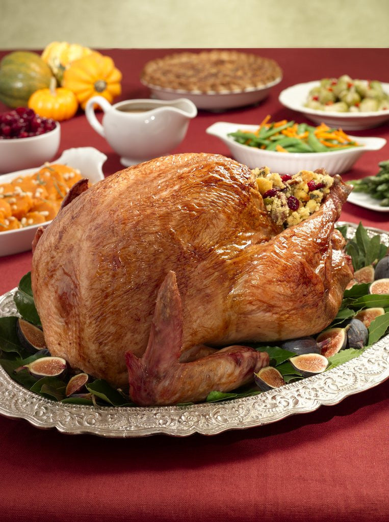 Detail of Thanksgiving turkey dinner by Corbis