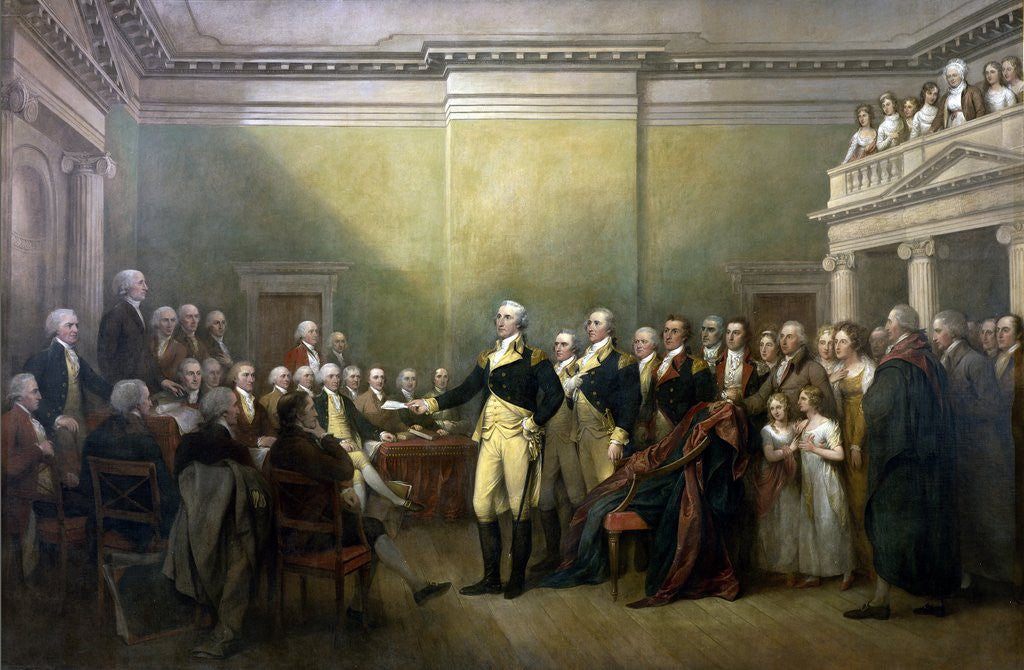 Detail of General George Washington Resigning His Commission by John Trumbull