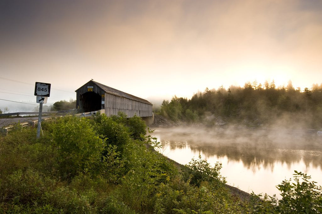 Detail of Covered Bridge on Kingston Penninsula, New Brunswick, Canada. by Corbis