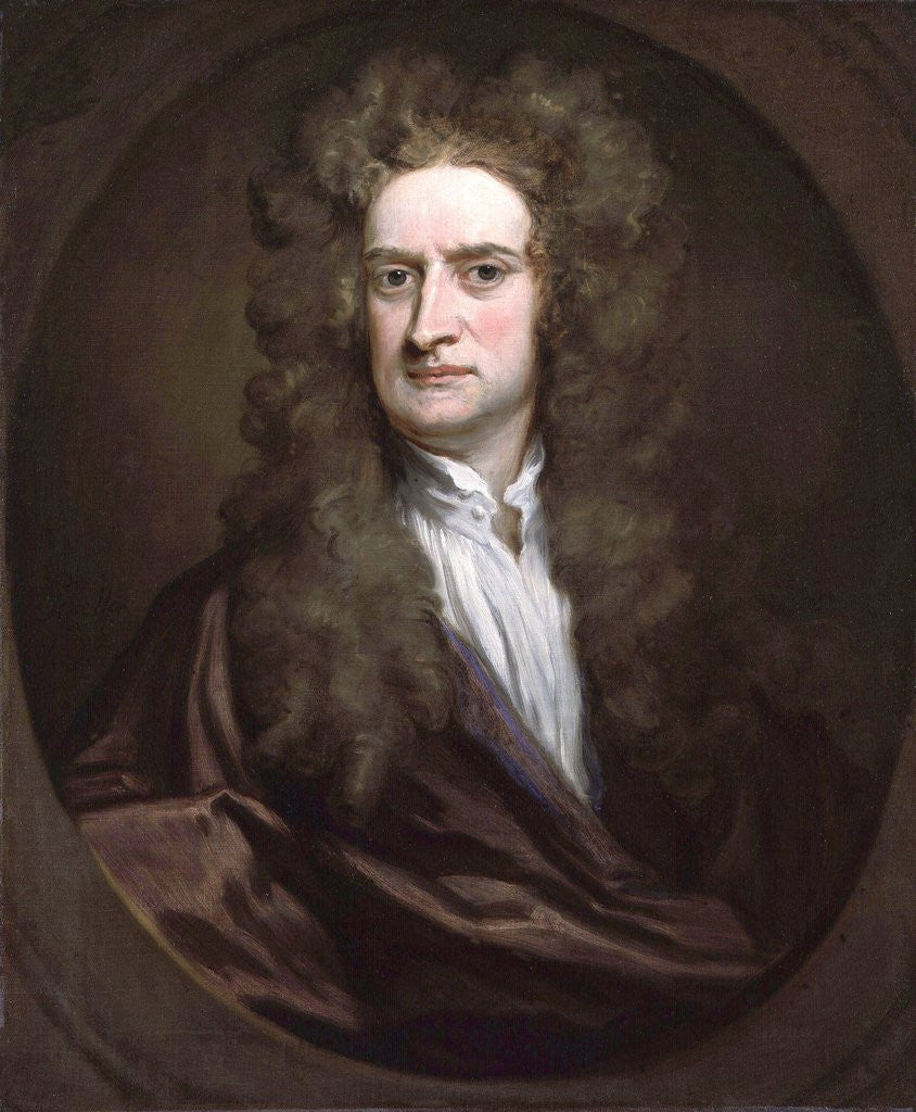 Detail of Portrait of Sir Isaac Newton by Sir Geoffrey Kneller