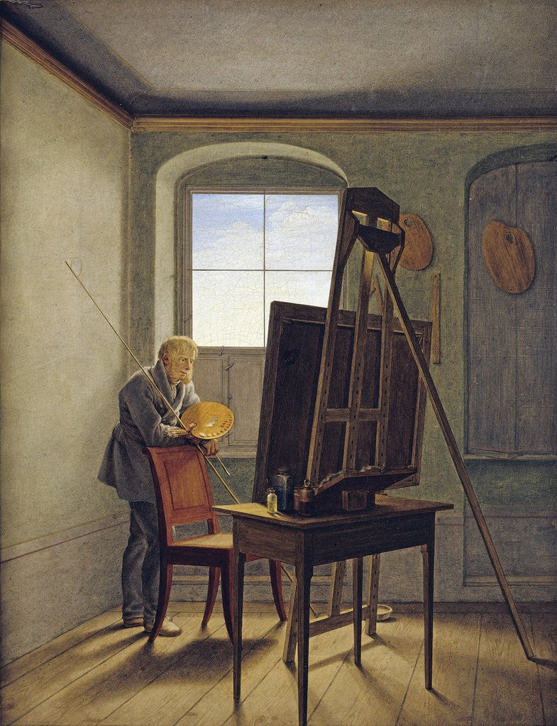 Detail of Caspar David Friedrich in His Studio by Georg Friedrich Kersting