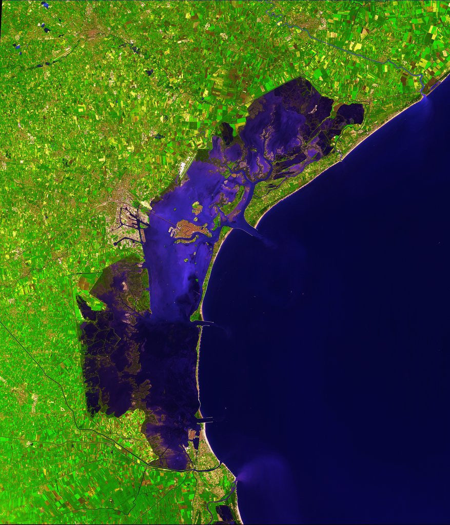 Detail of Satellite View of Venice by Corbis