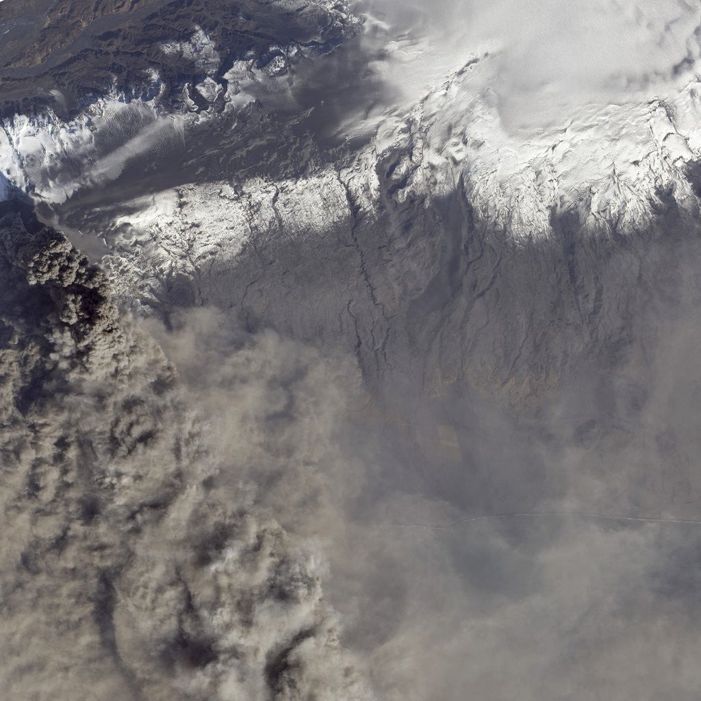 Detail of Detailed view of ash plume at Eyjafjallajokull Volcano by Corbis