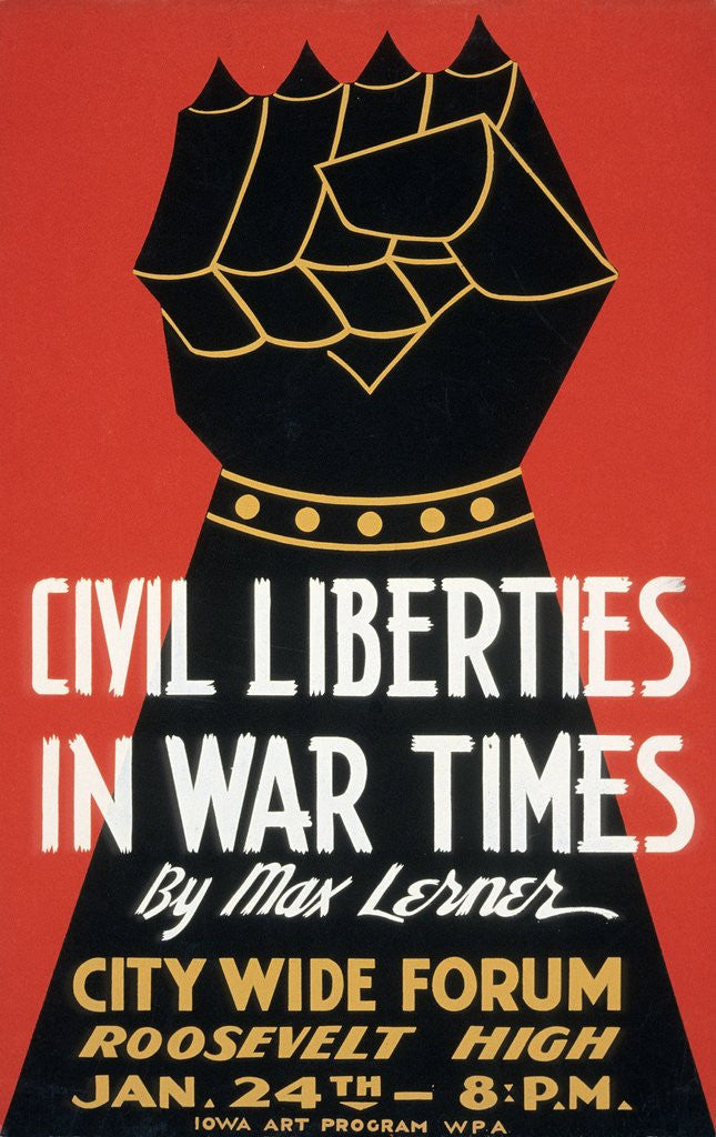 Detail of Civil Liberties in War Times by Max Lerner