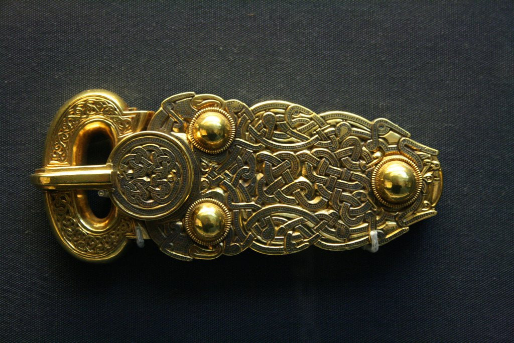 Detail of Sutton Hoo belt buckle by Corbis