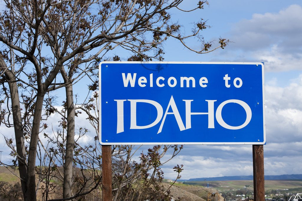 Detail of Welcome to Idaho Sign by Corbis