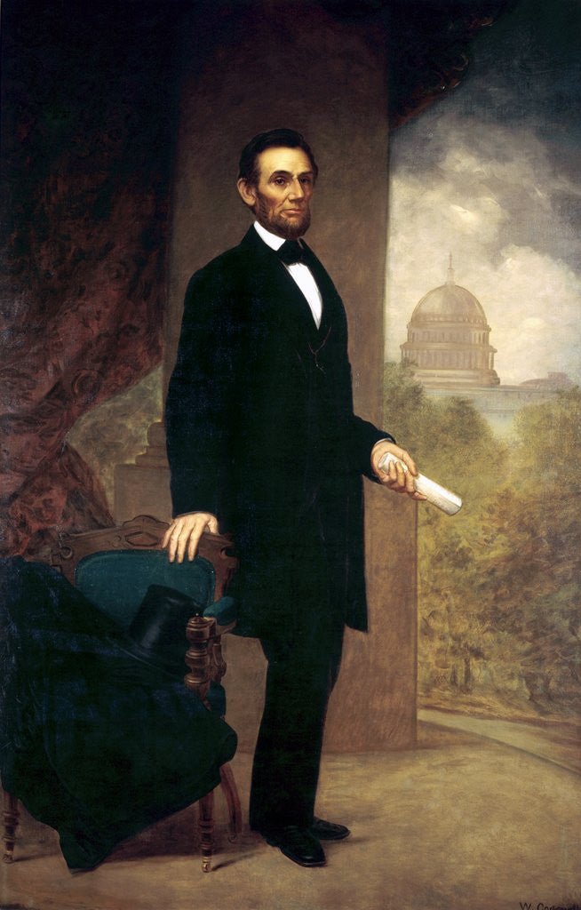 Detail of Abraham Lincoln by William F. Cogswel