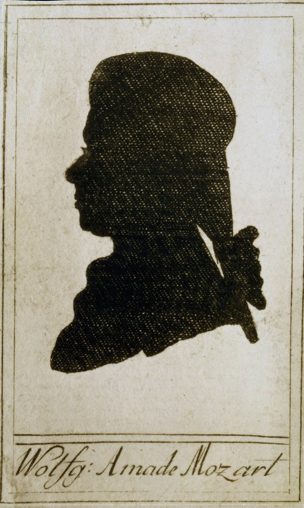 Detail of Silhouette of Mozart by Corbis