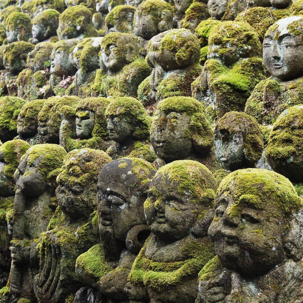 Detail of Jizo Figures at Shrine in Kyoto by Corbis