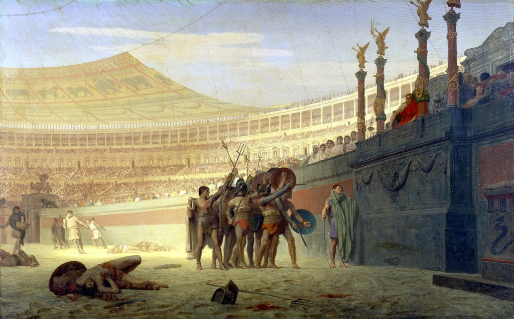 Detail of Hail Caesar! We Who Are About to Die Salute You by Jean-Leon Gerome