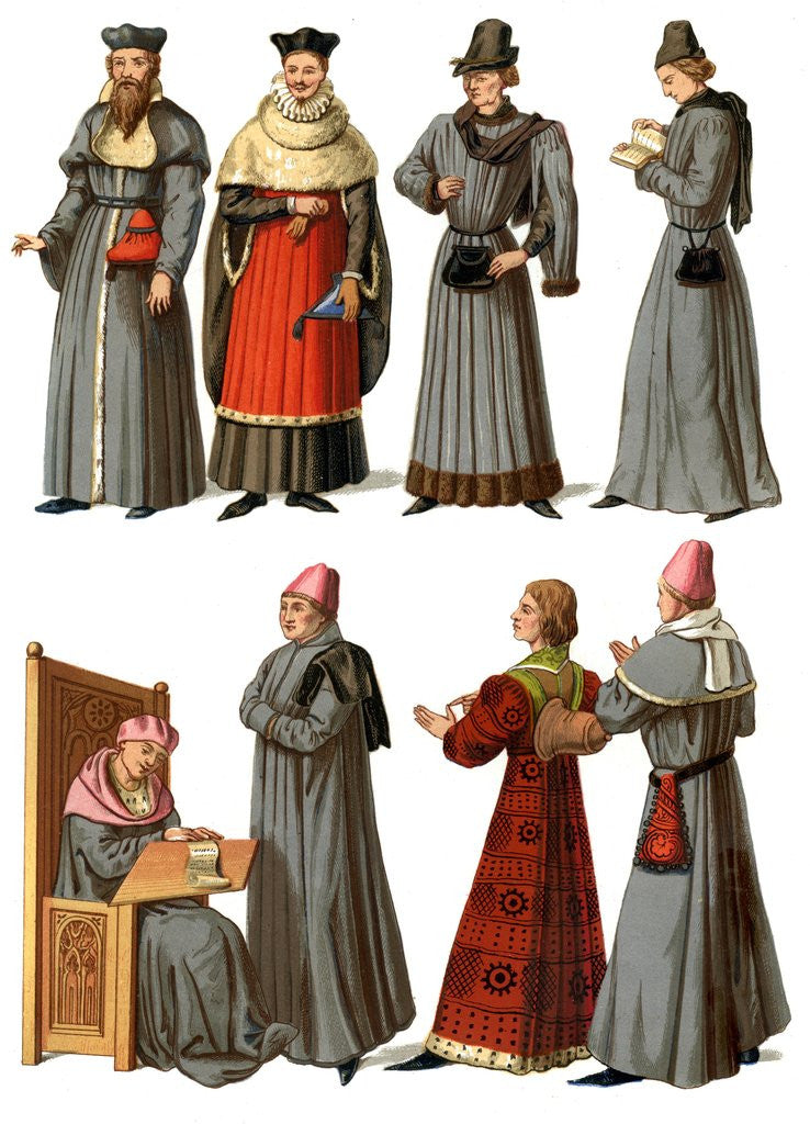 Detail of Doctors and servants in the 14th-16th century by Corbis