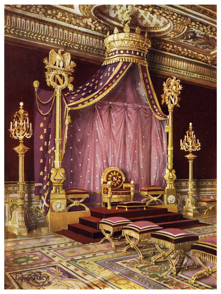 Detail of Throne room in the Palace of Fontainebleau by Corbis