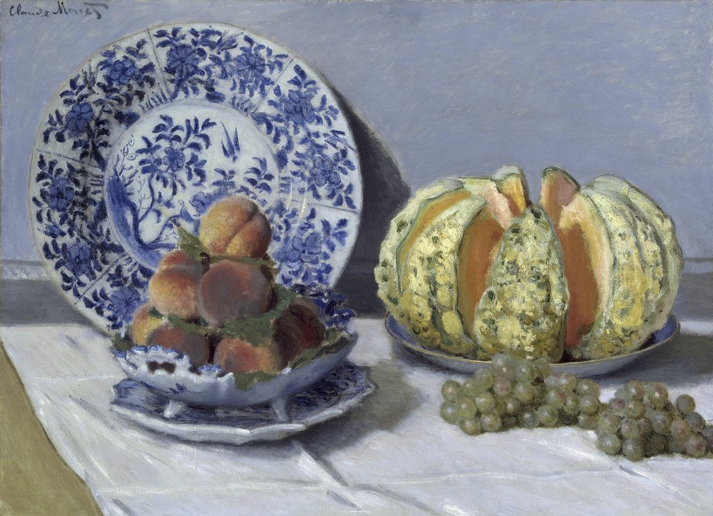 Detail of Still Life with Melon by Claude Monet