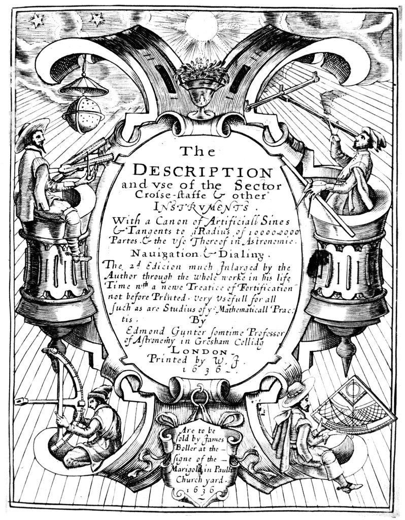 Detail of Title page from book by Edmund Gunter