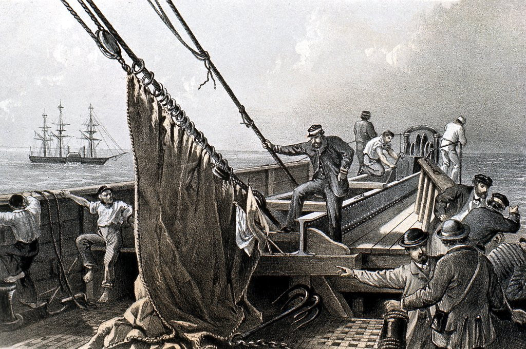 Detail of Laying the transatlantic telegraph cable by Corbis