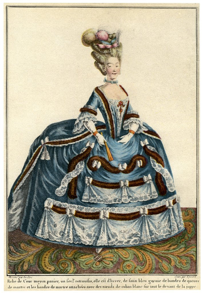 Detail of French fashion during the reign of Louis XV by Corbis