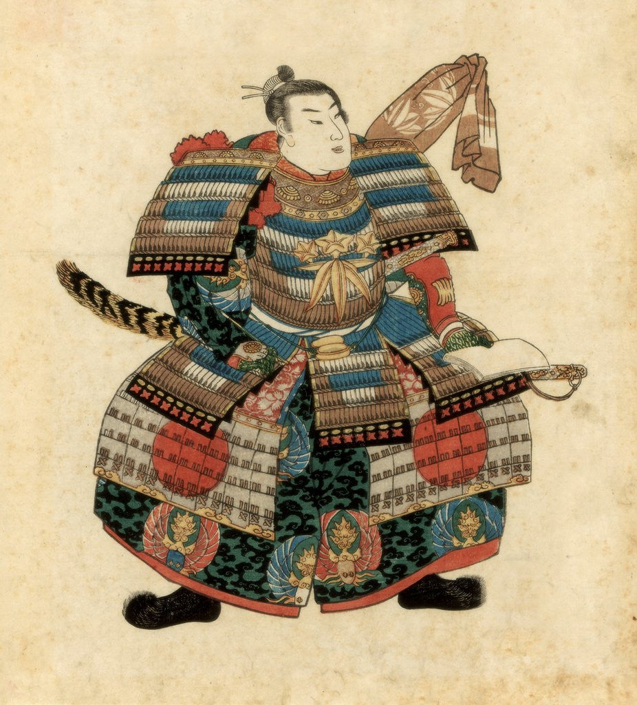 Detail of Japanese warlord Minamoto no Yoritomo by Corbis