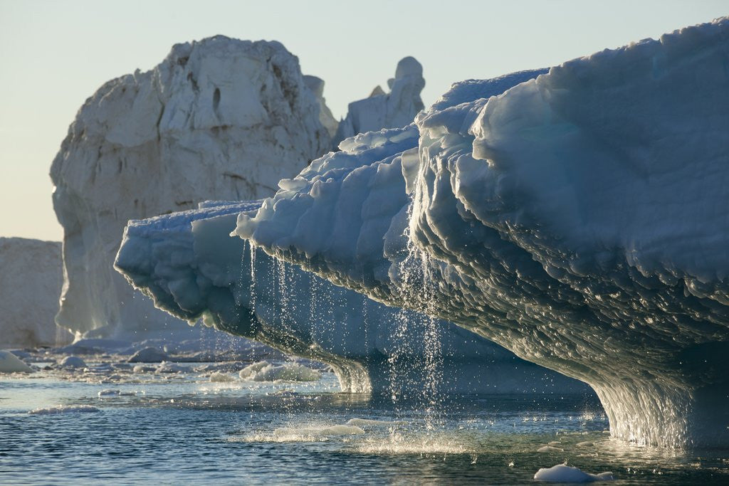 Detail of Iceberg melting in Disko Bay in Greenland by Corbis