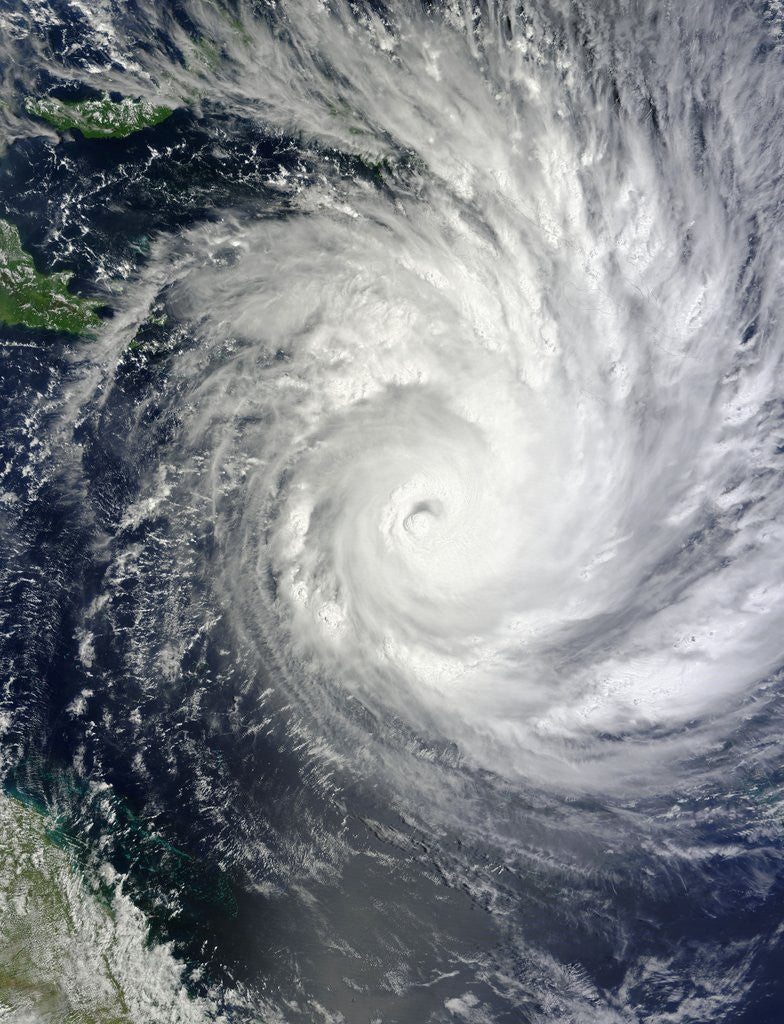 Detail of Satellite Image of Tropical Cyclone Yasi by Corbis