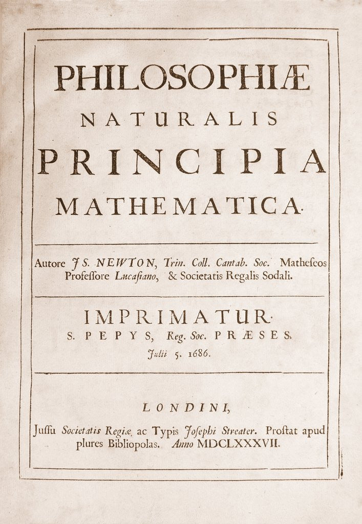 Detail of Title page for Philosophiae Naturalis Principia Mathematica by Corbis