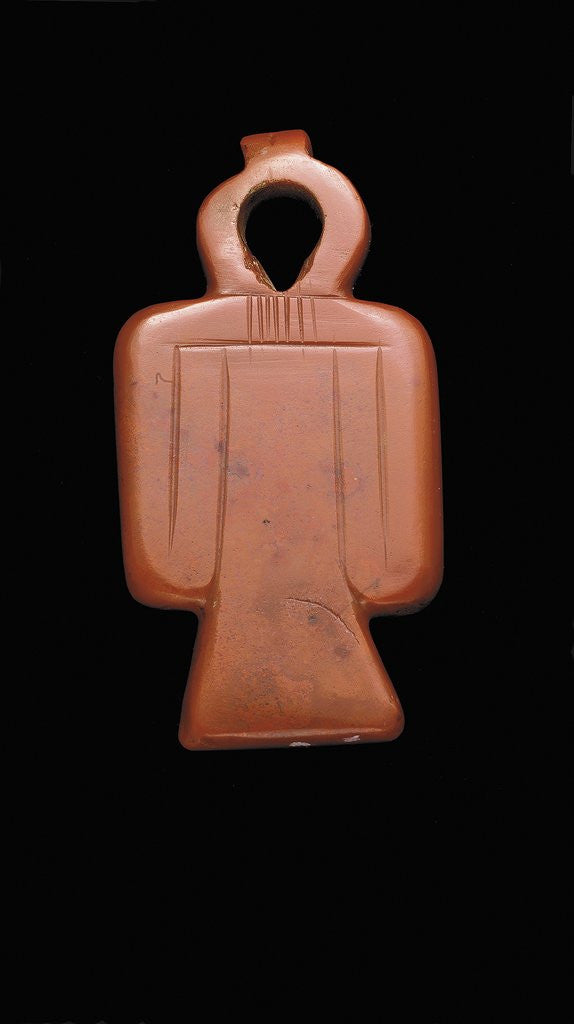 Detail of Egyptian red jasper amulet with tyet symbol by Corbis