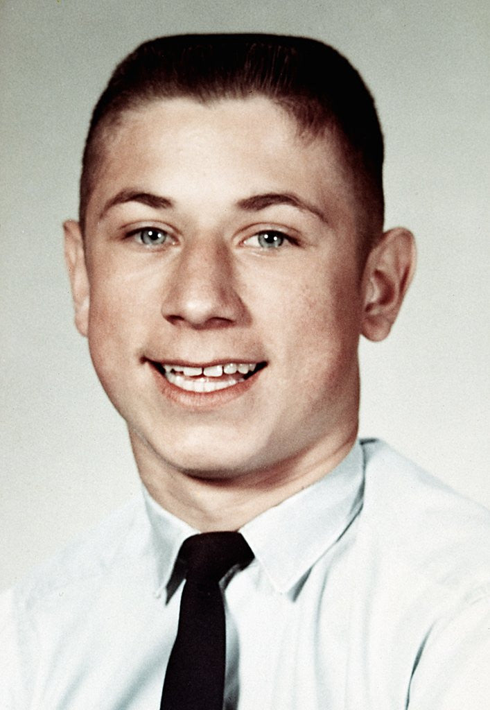 Detail of School portrait of 14 year old boy, ca. 1966 by Corbis