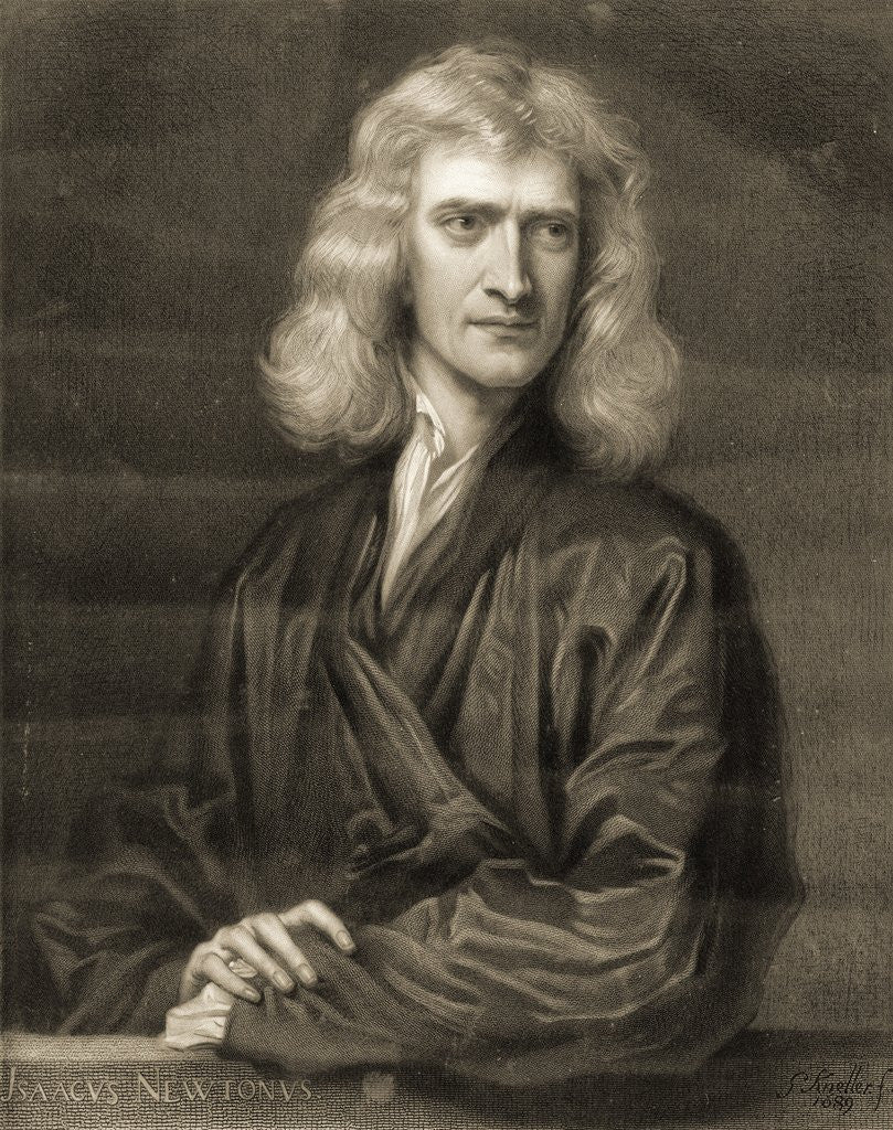 Detail of Portrait of Sir Isaac Newton by Godfrey Kneller