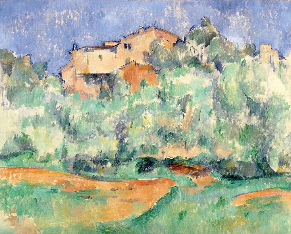 Detail of The House at Bellevue by Paul Cezanne