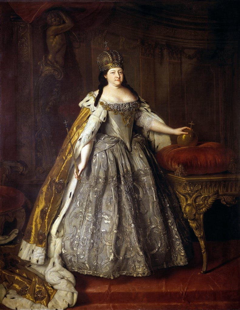 Detail of Empress Anna Ioannovna (Anna of Russia) by Louis Caravaque