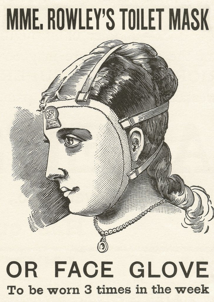 Detail of Victorian advertisement for women's face mask by Corbis