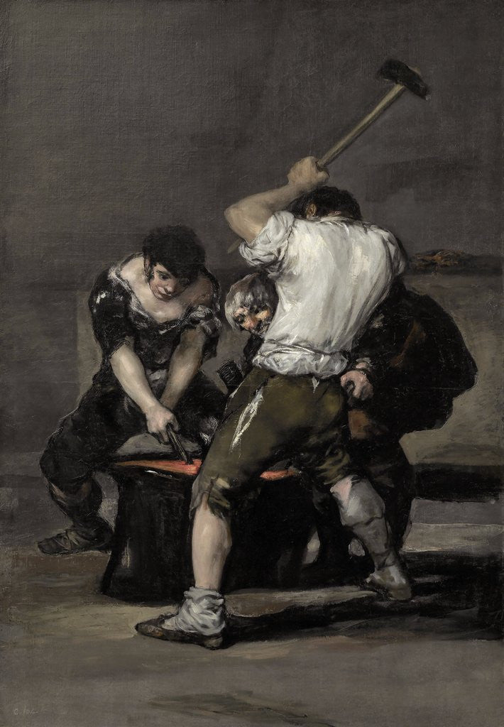 Detail of The Forge by Francisco de Goya