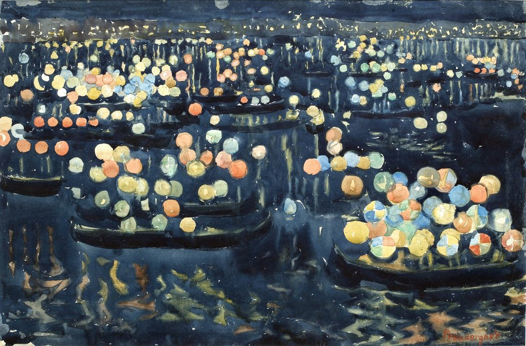 Detail of Festa del Redentore (Festival of Light, Venice) by Maurice Prendergast