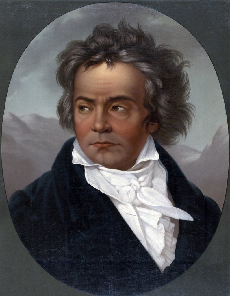 Detail of Portrait of Ludwig Van Beethoven by Corbis